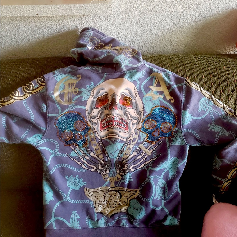 vintage christian audigier embroidered jacket